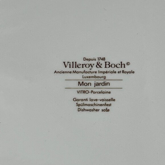 MON JARDIN Villeroy & Boch CAKE PLATE 13" Diameter NEW NEVER USED Luxembourg - Picture 4 of 5